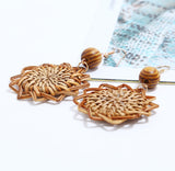 Rattan Handmade Bamboo Earrings - WOMONA.COM