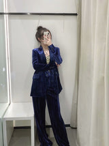 Women's French Goose Down Suit Jacket Casual Pants - WOMONA.COM