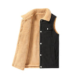 Retro Work Clothes Corduroy Thickened Plus Size Vest