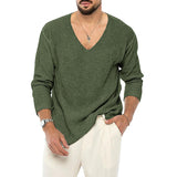 European And American V-neck Sweater Men's