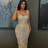 Luxury High-end Pearl Beaded Dress