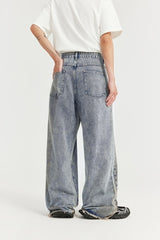 Clothing Vintage Raw Hem Wide Legs Jeans - WOMONA.COM