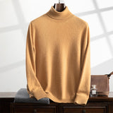 High Lapel Fall Winter Men Cashmere Casual Bottoming Shirt - WOMONA.COM