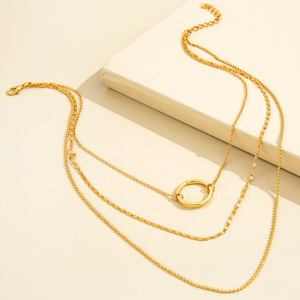 Circle Clavicle Chain Necklace Women - WOMONA.COM