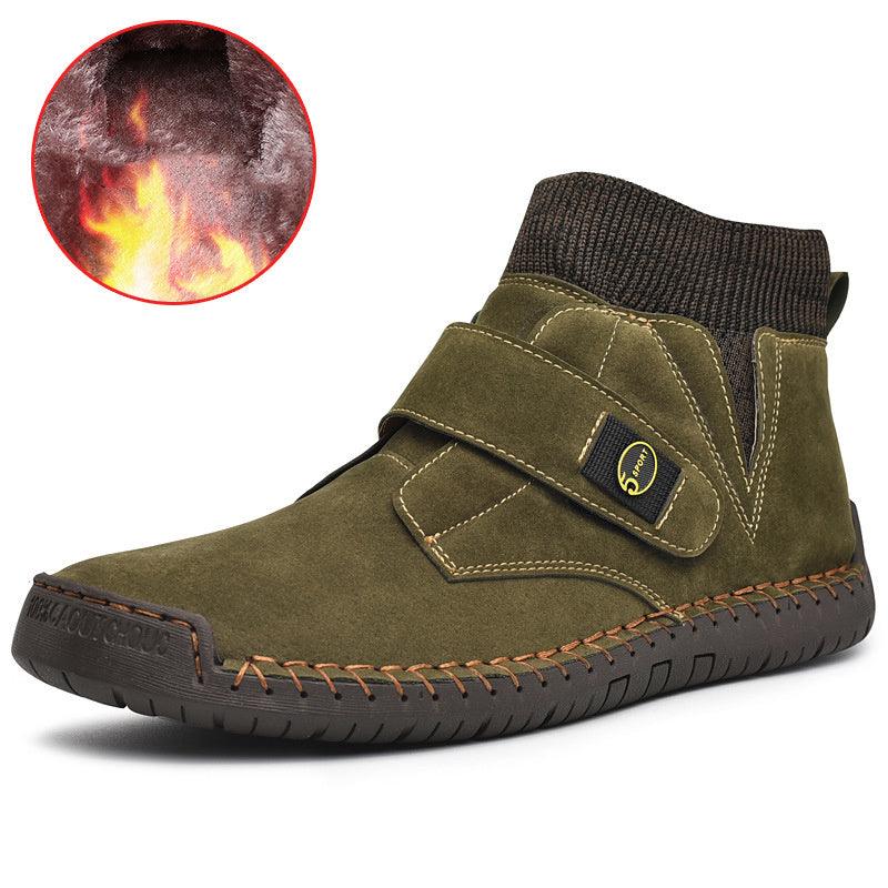 Velcro Shoes Men Ankle Boots - WOMONA.COM