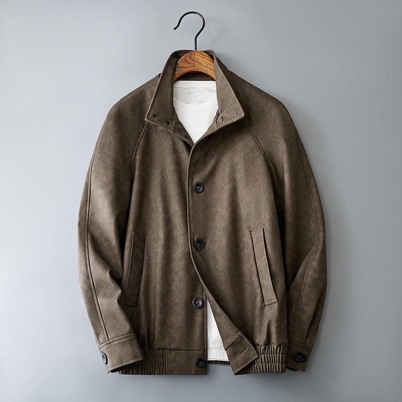 Casual Korean Retro Two-tone Men's Coat - WOMONA.COM