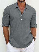 Solid Color Polo Collar Leisure Fashion Tops