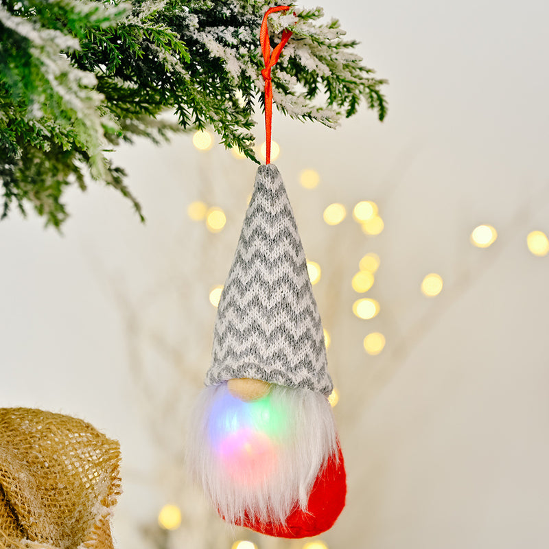 Christmas Decoration Christmas Knitted Pendant With Lights - WOMONA.COM