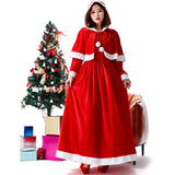 Christmas Outfit Two-tone Shawl Dress - WOMONA.COM