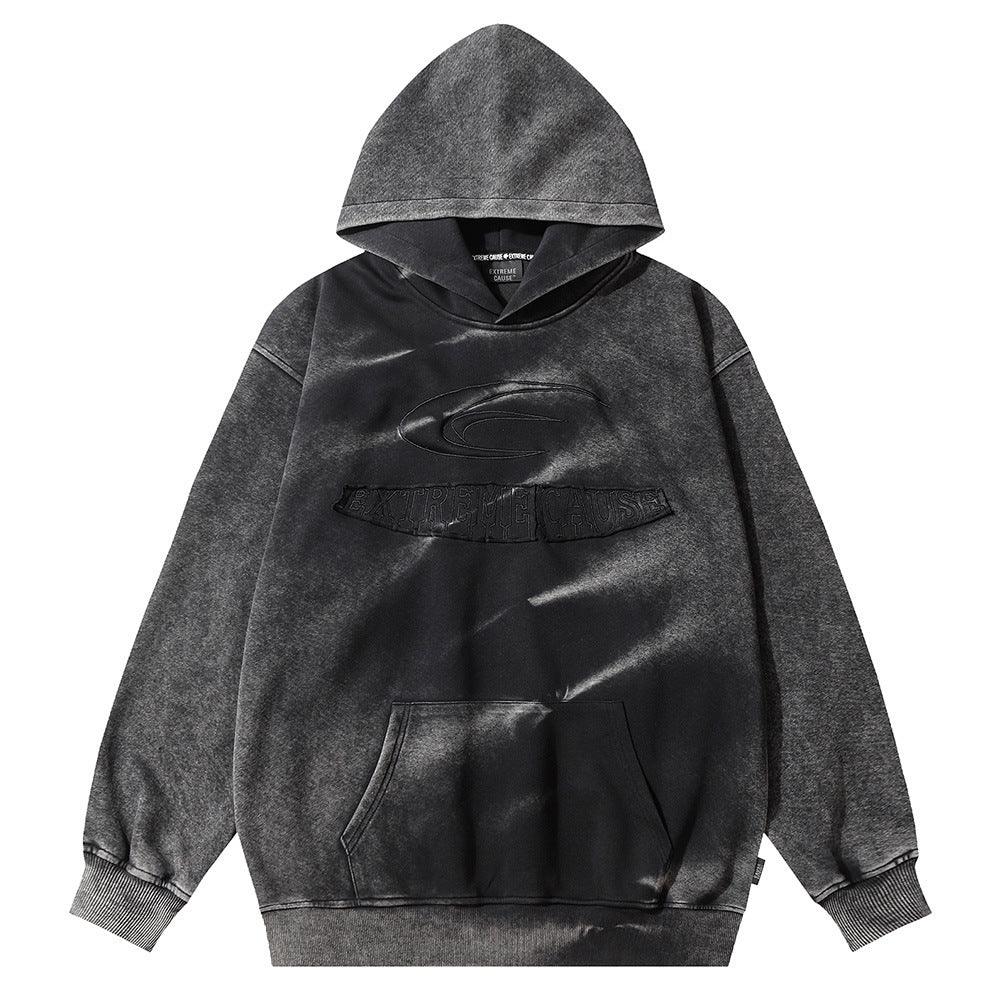 Tie-dyed Contrast Color Printed Hoodie Men's Autumn - WOMONA.COM