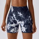 Splash Dyed Seamless Yoga Shorts For Women - WOMONA.COM