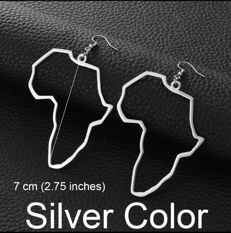 Fashion Africa Map Earrings - WOMONA.COM