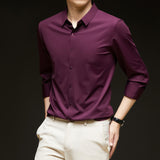 Business Formal Wear Autumn New Black Casual Shirt - WOMONA.COM