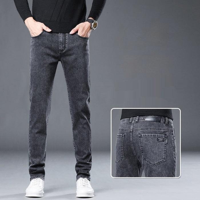 Versatile Stretch Slim Straight Men's Jeans - WOMONA.COM