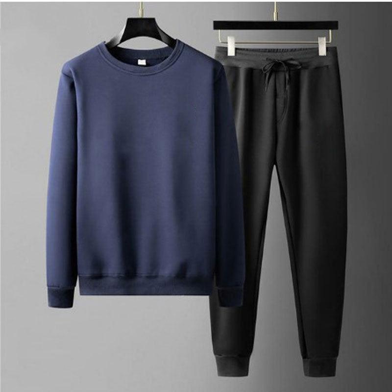 Round Neck Sweatshirt And Sweatpants Fashion Sports Men Suit - WOMONA.COM