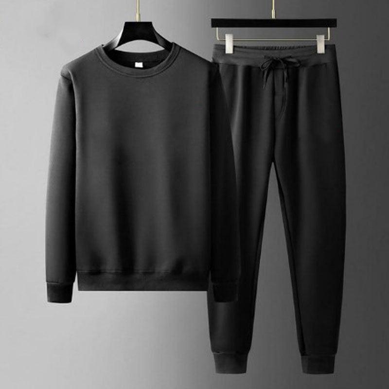 Round Neck Sweatshirt And Sweatpants Fashion Sports Men Suit - WOMONA.COM