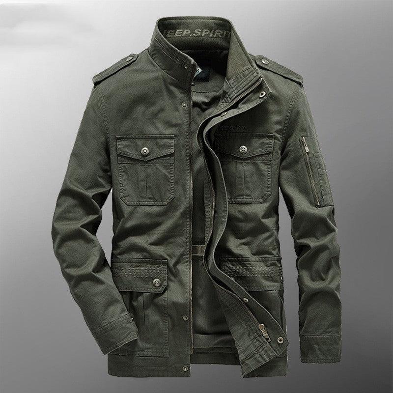 Leisure Loose Lapel Multi-bag Middle-aged People's Coat