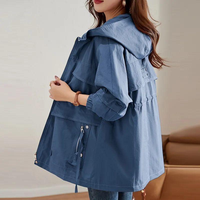 Western-style Middle-aged Mom Plus Size Trench Coat - WOMONA.COM