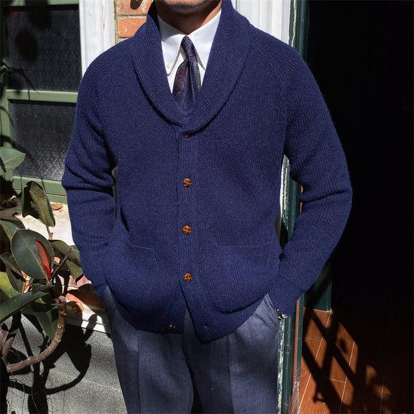 Thick Vintage Knitted Cardigan For Men Retro - WOMONA.COM