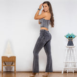 Shascullfites Shaper Suit Grey Denim Bodysuit - WOMONA.COM