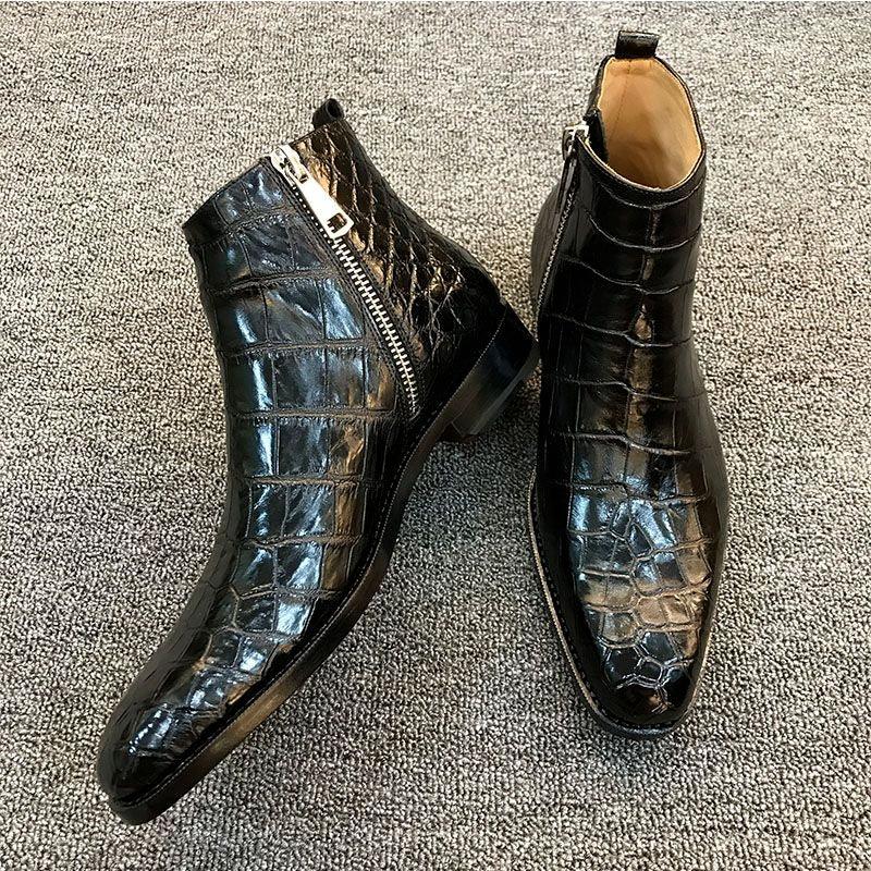 Men PU Leather High Boots - WOMONA.COM