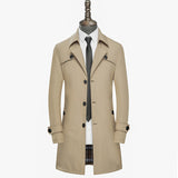 Slim handsome coat trench coat - WOMONA.COM