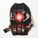 Christmas sweater couple loose jacquard sweater - WOMONA.COM