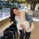 Fox Fur Short Goose Down Young Coat For Women - WOMONA.COM