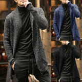 Long sleeve cardigan trench coat sweater - WOMONA.COM