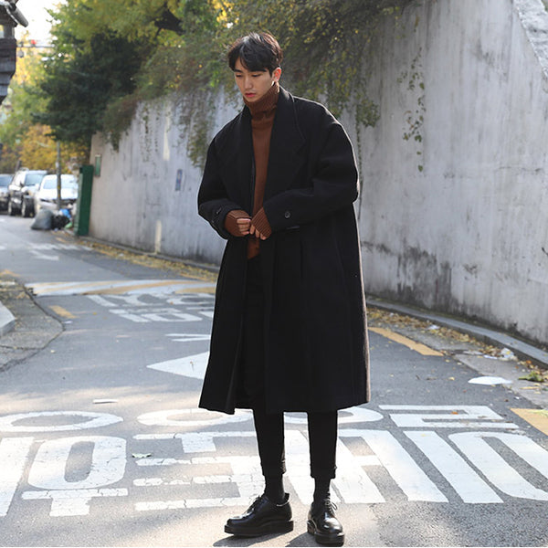 Men's Loose Thickened Warm Long Coat - WOMONA.COM