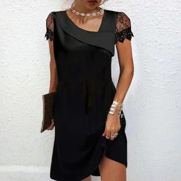 Short Sleeve Fashion Women's Wear Dress - WOMONA.COM