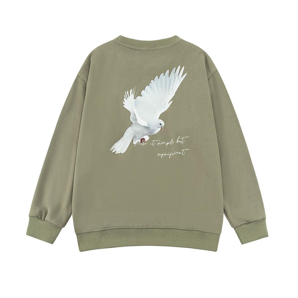 Fashion Print Round Neck Sweater - WOMONA.COM