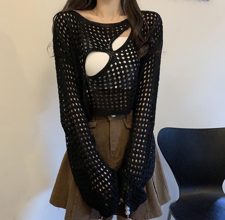 Hollow Out Sunscreen Blouse Women Thin Style Is Lazy - WOMONA.COM