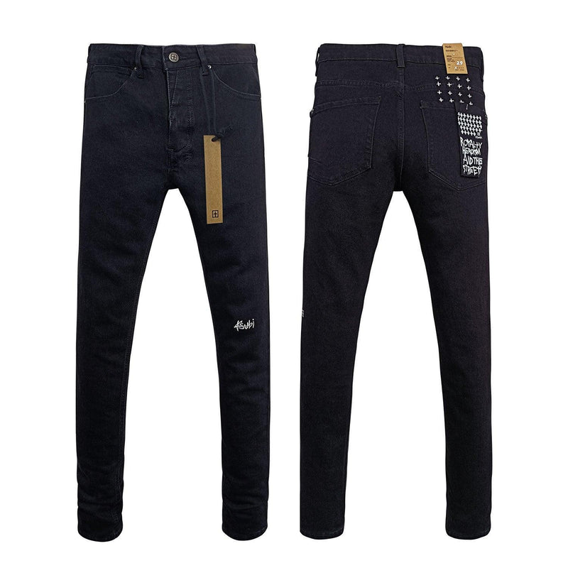 Gerade zerrissene Stretch-Jeans für amerikanische High Street-Casual-Herren