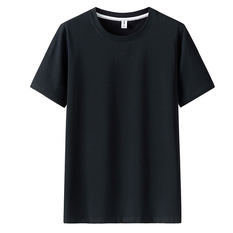 Men Short Sleeved Round Neck Solid Color Clothes - WOMONA.COM