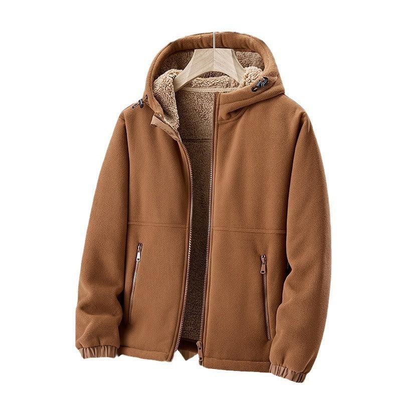 Casual Hooded Lambswool Fleece Padded Coat