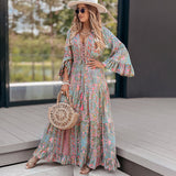 Women's Beach Vacation Style Dress - WOMONA.COM