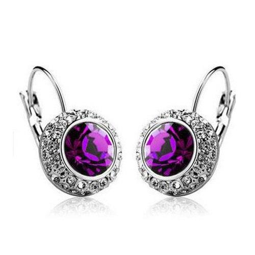 Crystal Semicircle Earrings