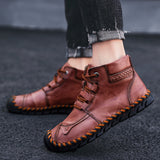 Leather shoes leather men casual shoes - WOMONA.COM