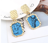 Snake earrings geometric - WOMONA.COM