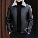 Leather Down Jacket Men's