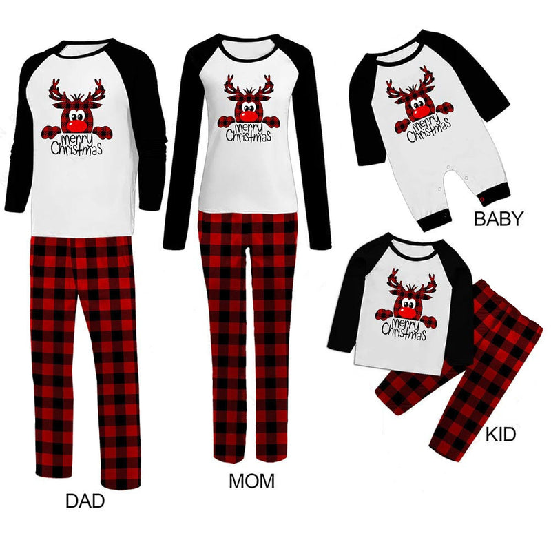 Weihnachtspyjamas für die ganze Familie, passende Sets, Weihnachtsnachtwäsche, Eltern-Kind-Pyjama-Outfit für die Weihnachtsferien, Weihnachtsfeier