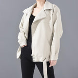 Autumn Loose Pu Leather Jacket - WOMONA.COM