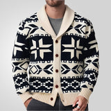 Men's European And American Retro Heavy-duty Jacquard Sweater