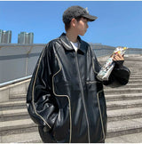 Spring And Autumn Leather Coat Men - WOMONA.COM