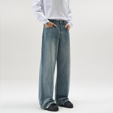 Men's American-style Washed Loose Jeans - WOMONA.COM