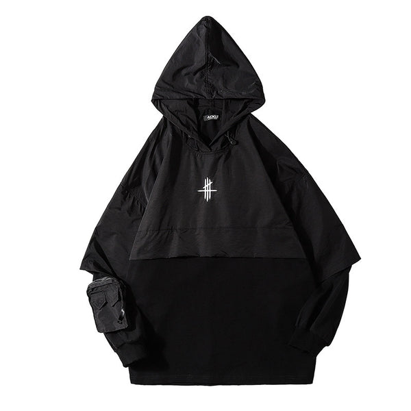 Hooded Trench Coat, Dark Black Function, Two Coats For Men - WOMONA.COM