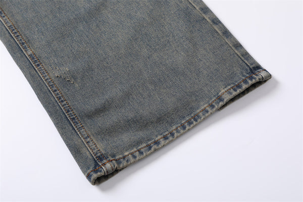 Fashion Holes Patch Jeans For Men - WOMONA.COM