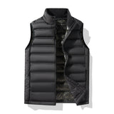 Plus Size Down Stand-up Collar Thermal Thick Graphene Vest Waistcoat - WOMONA.COM