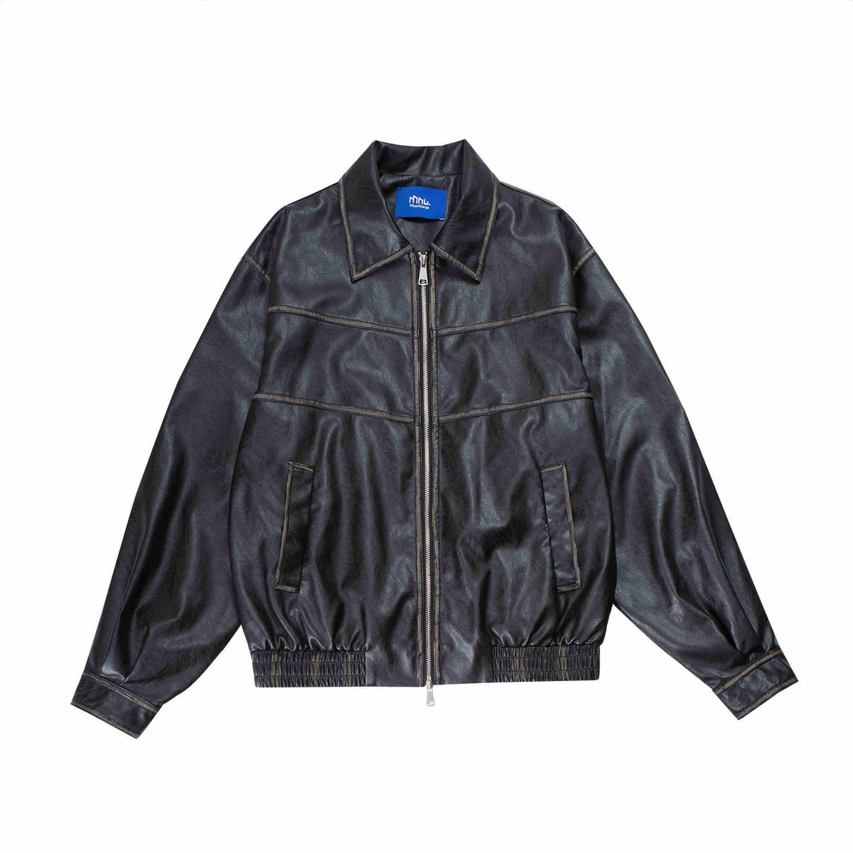 Leather Jacket Loose High Street - WOMONA.COM